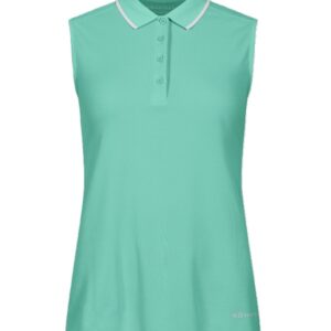 111520-Ærmeløs Miriam poloshirt fra Röhnisch i Ice Green