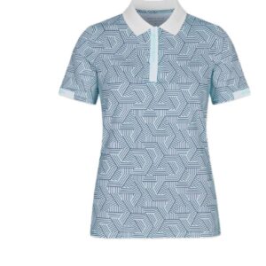 111500- Abby poloshirt Hexagon i mint fra Röhnisch